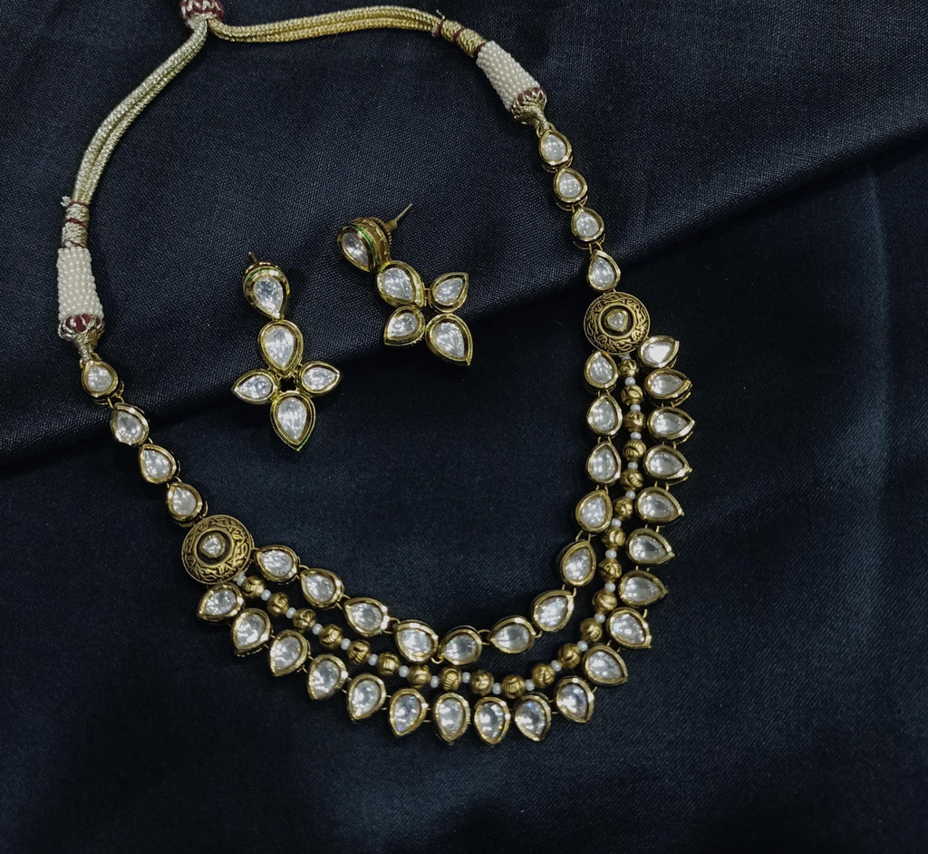 Kundan 2step mala with Mugappu necklace