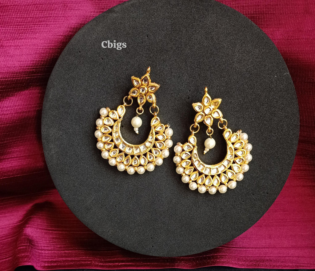 Kundan chandhbali earring