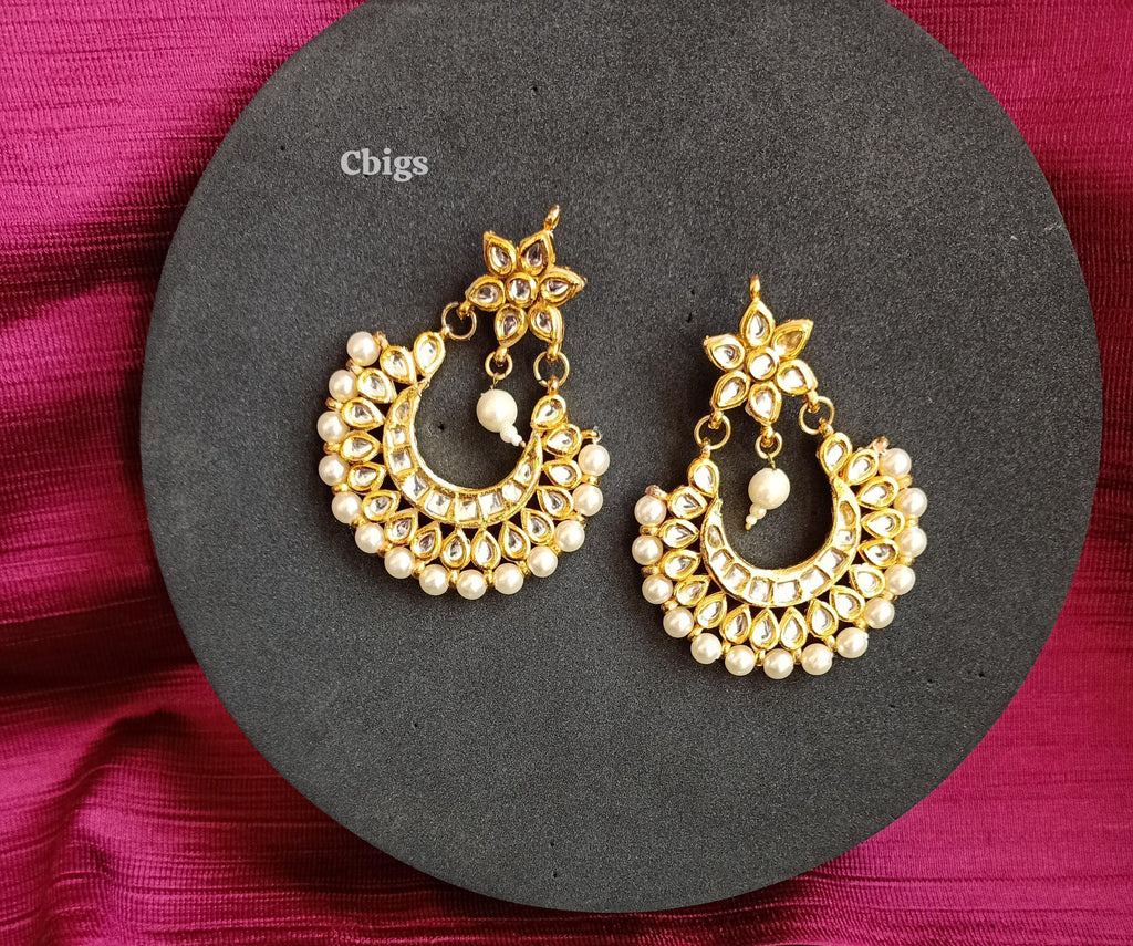 Kundan chandhbali earring