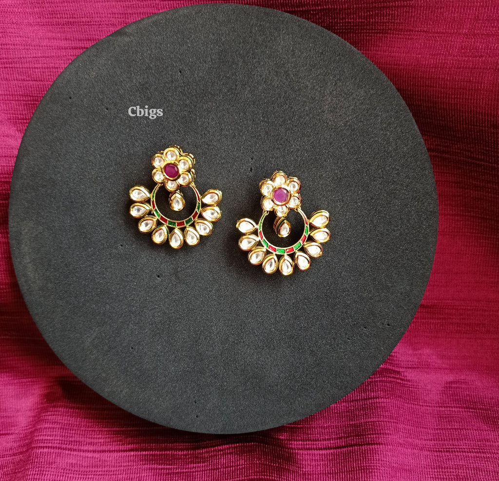 Kundan chandhbali earring