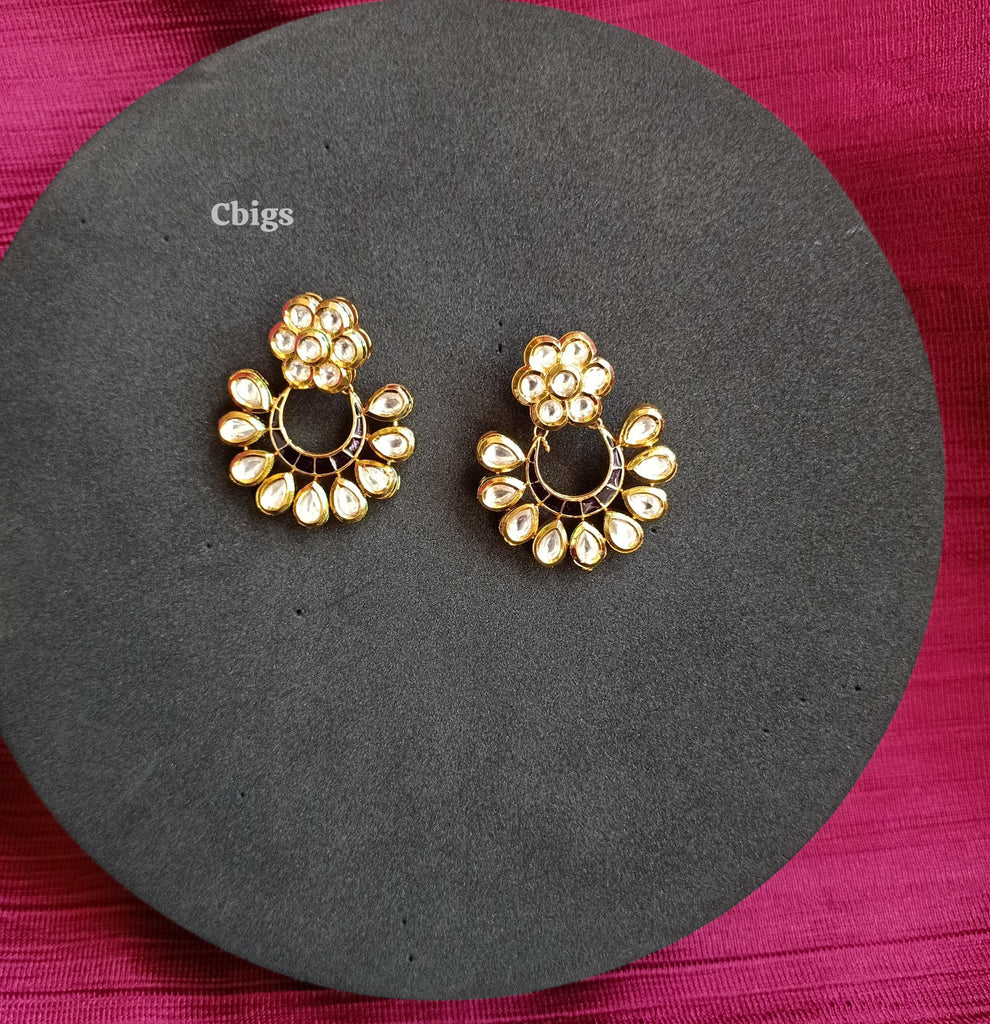 Kundan chandhbali earring