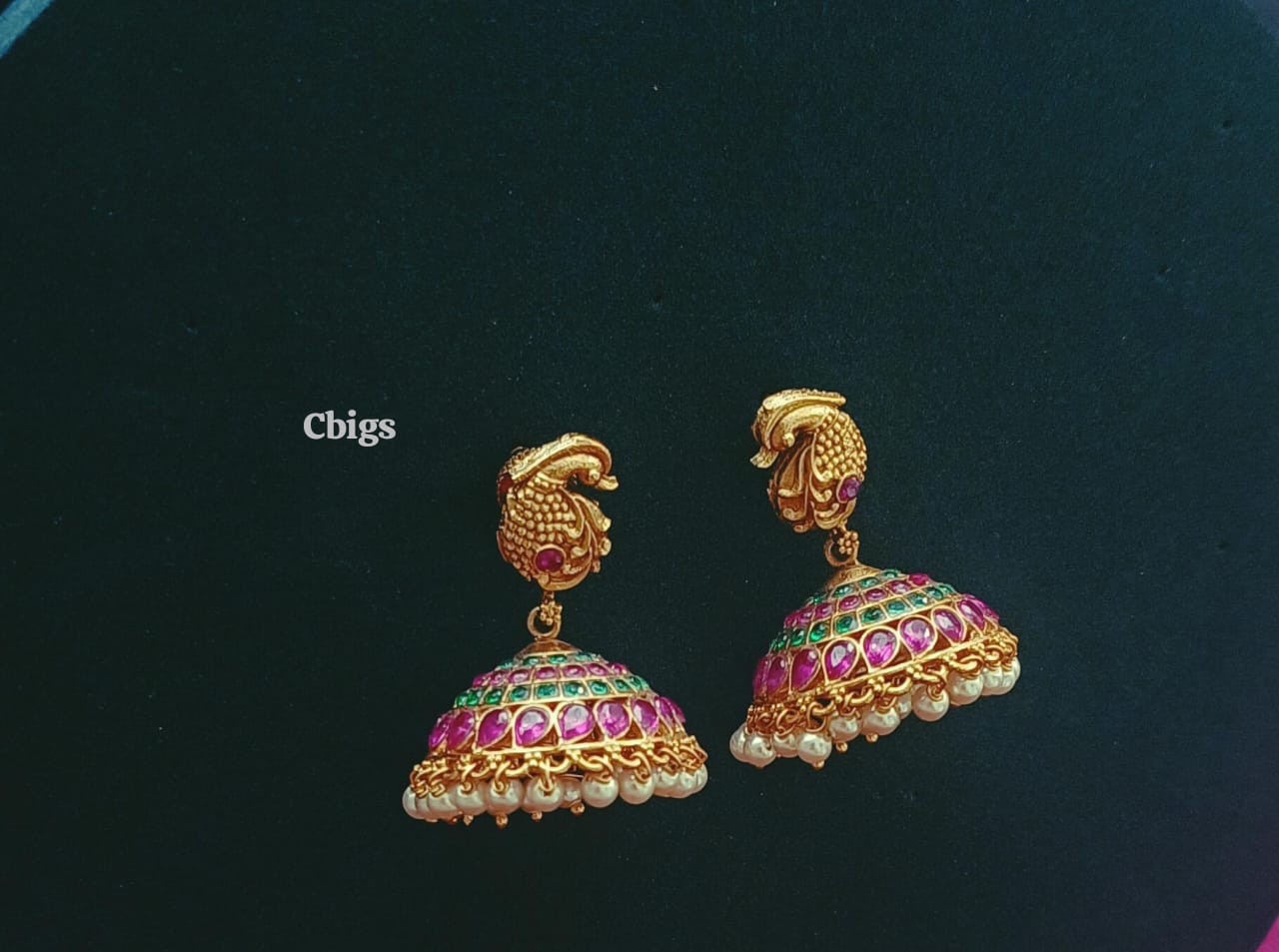 Temple jewellery jhumka